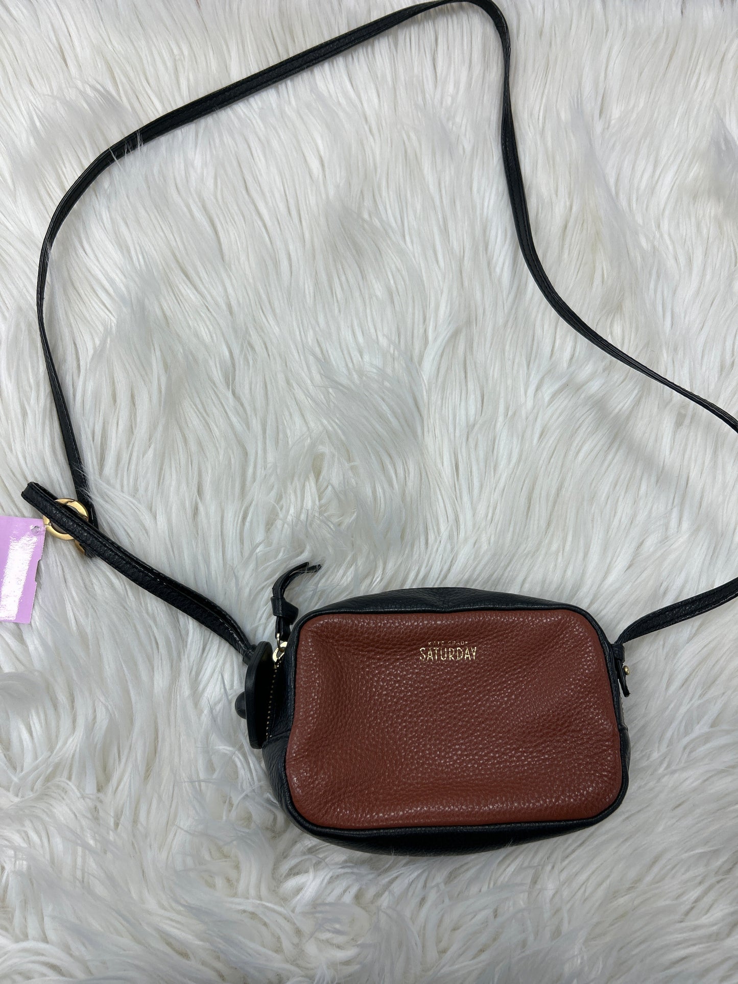 Crossbody Designer By Kate Spade In Black & Brown, Size:Small
