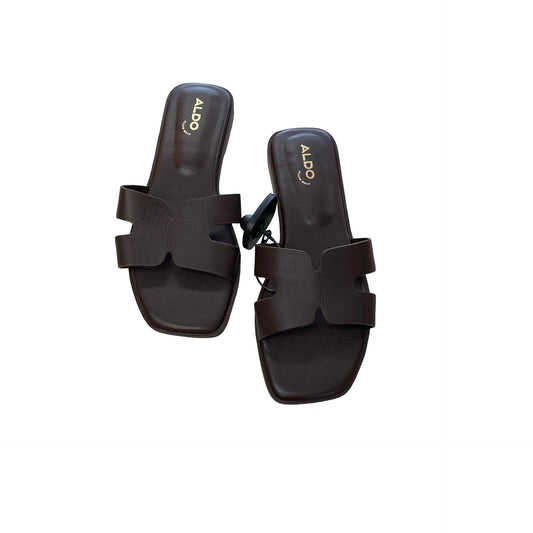 Sandals Flats By Aldo In Brown, Size:7