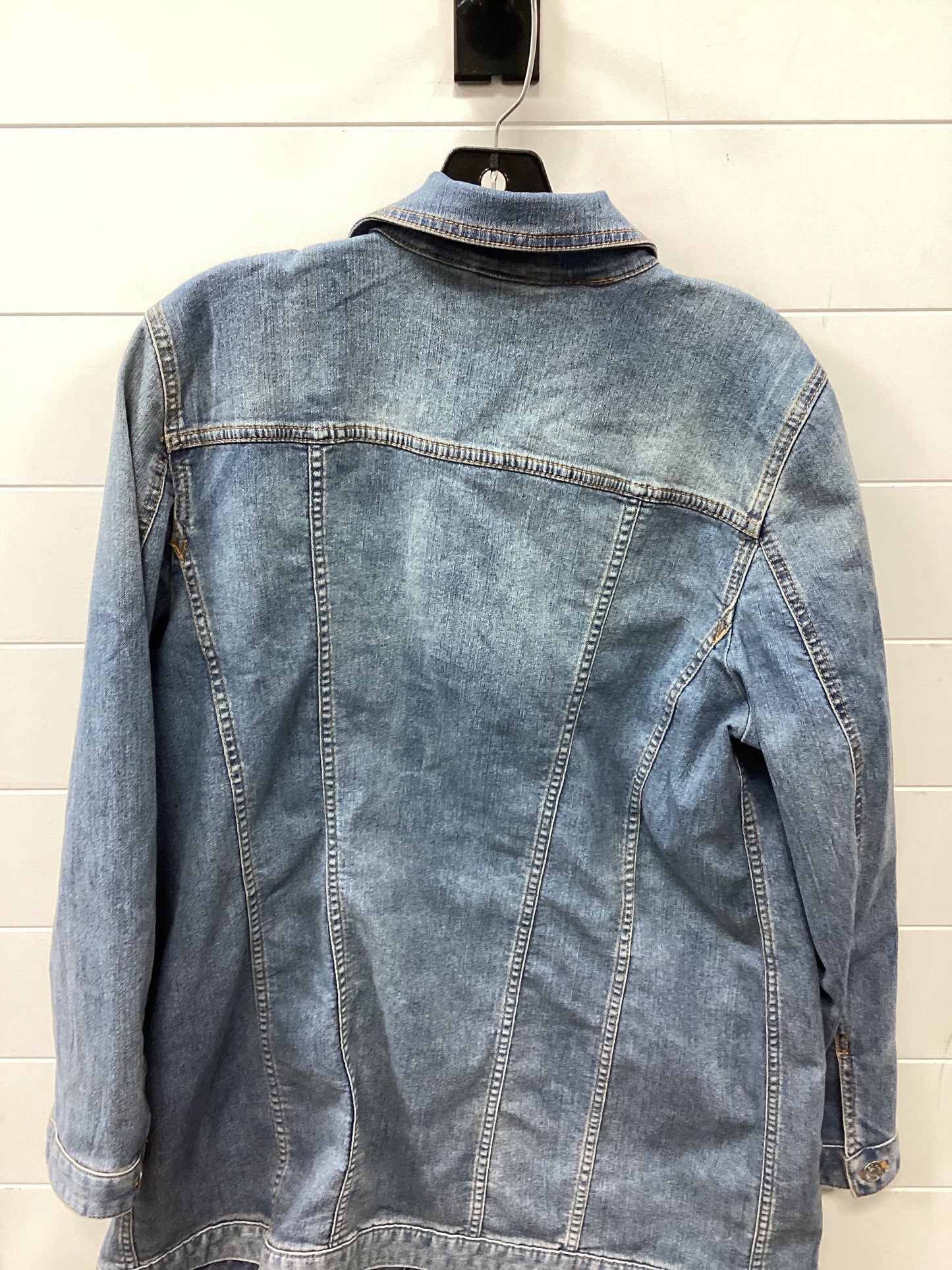 Jacket Denim By Chicos In Blue Denim, Size:Xl
