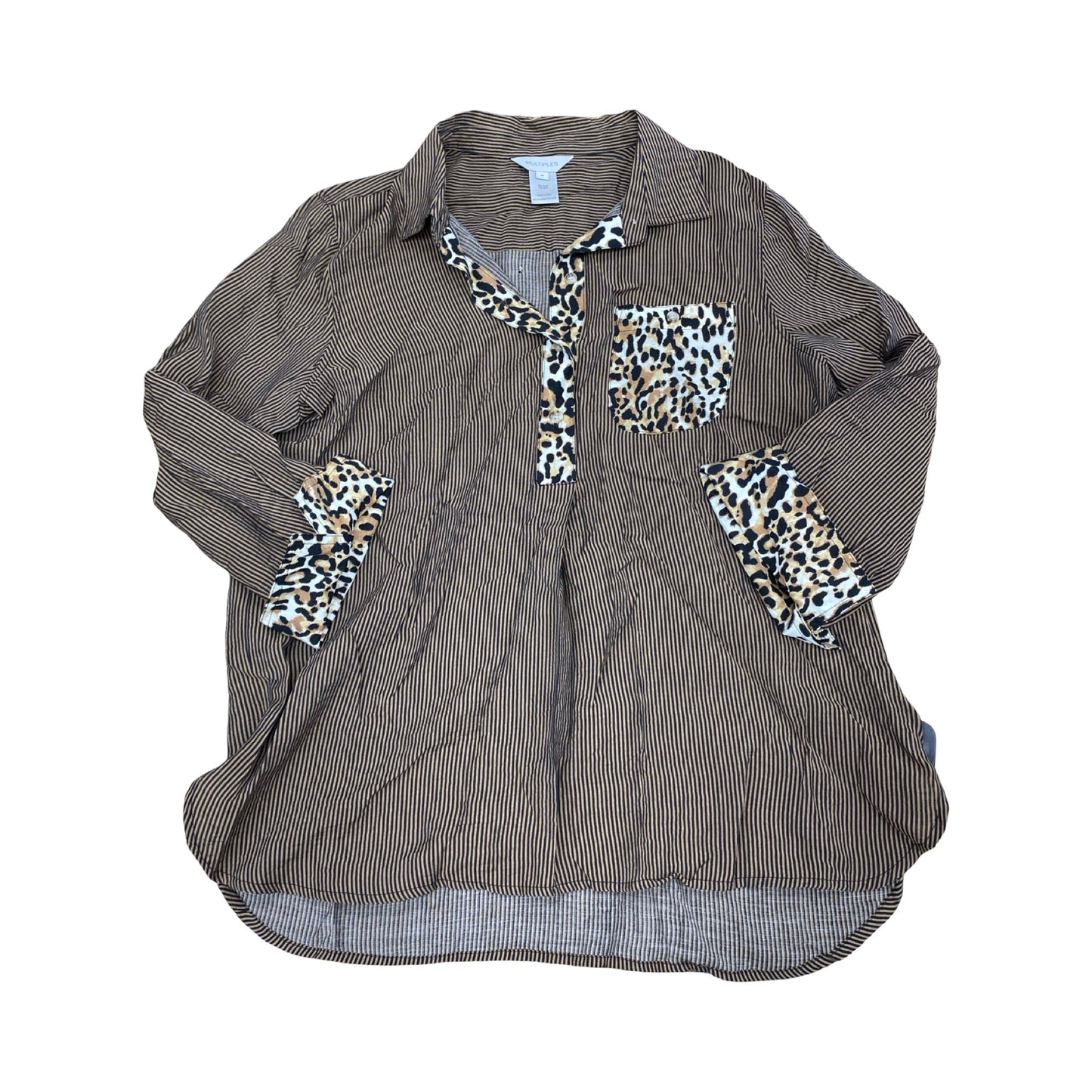 Top Ls By Multiples In Striped Pattern, Size:M