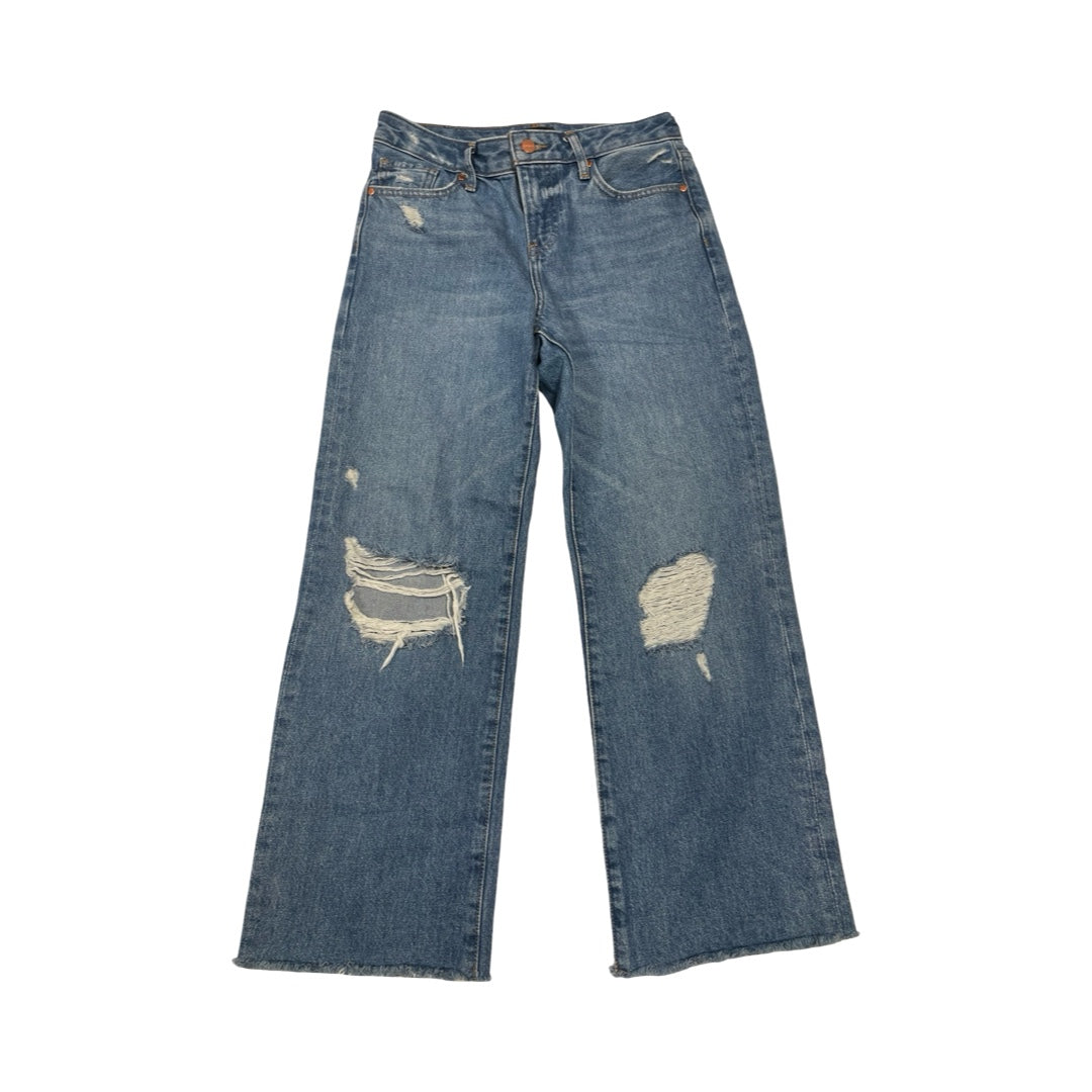Jeans Wide Leg By Express In Blue Denim, Size:0