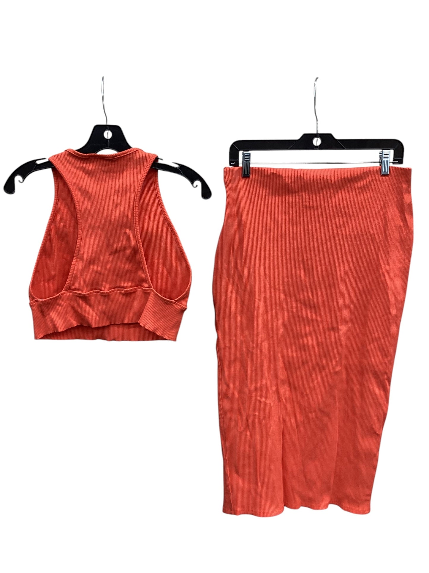 Skirt Set 2Pc By Lulus In Orange, Size:Xl