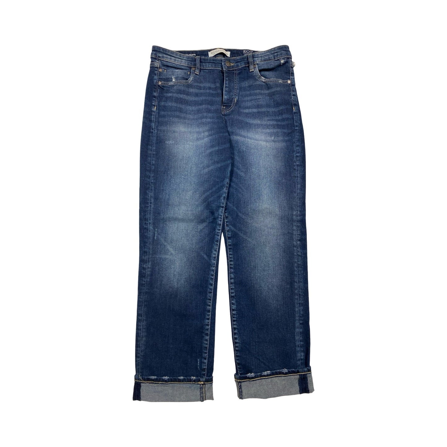 Jeans Boyfriend By Liverpool In Blue Denim, Size:10