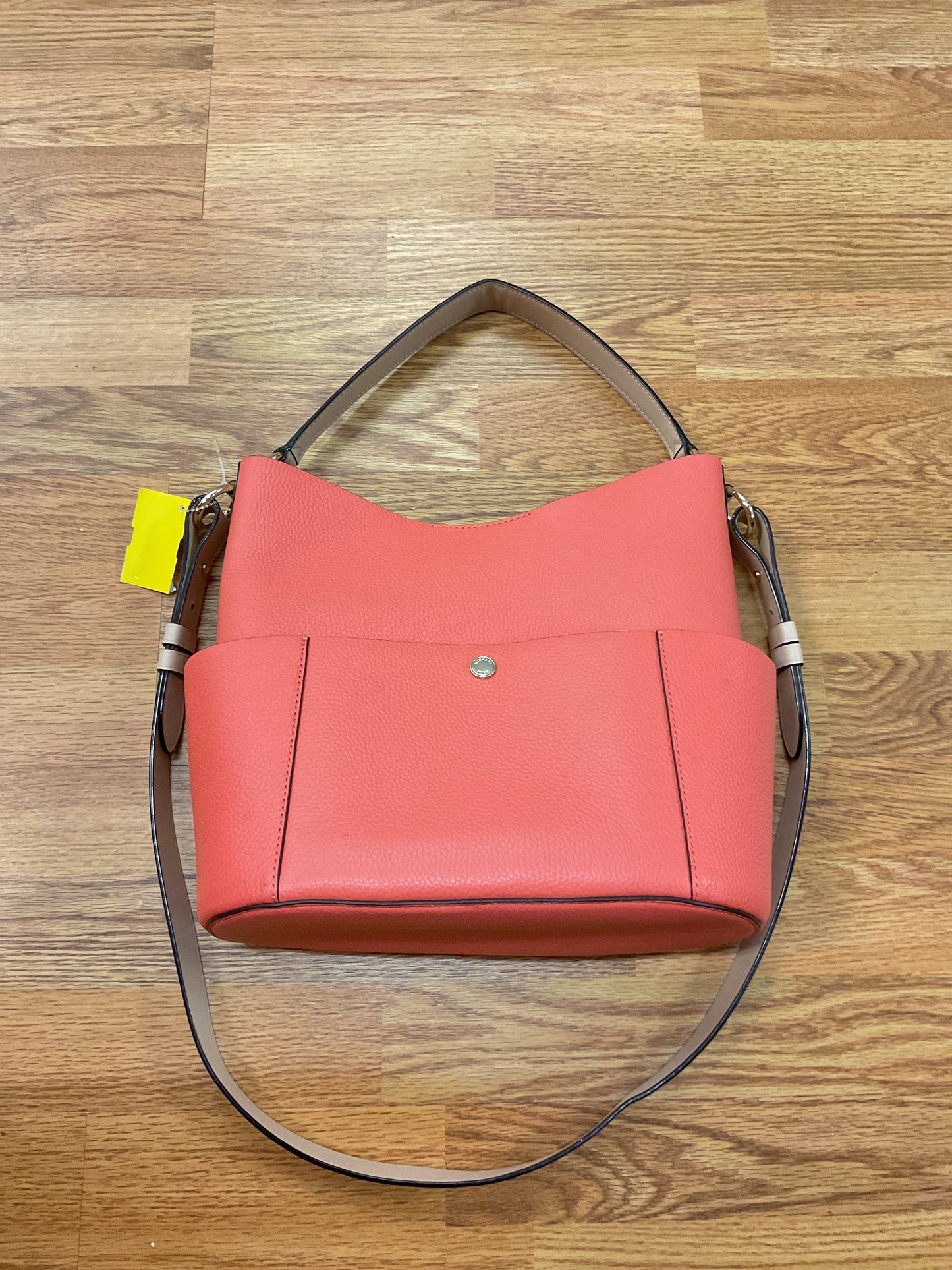 Handbag Designer By Michael Kors In Peach, Size:Medium