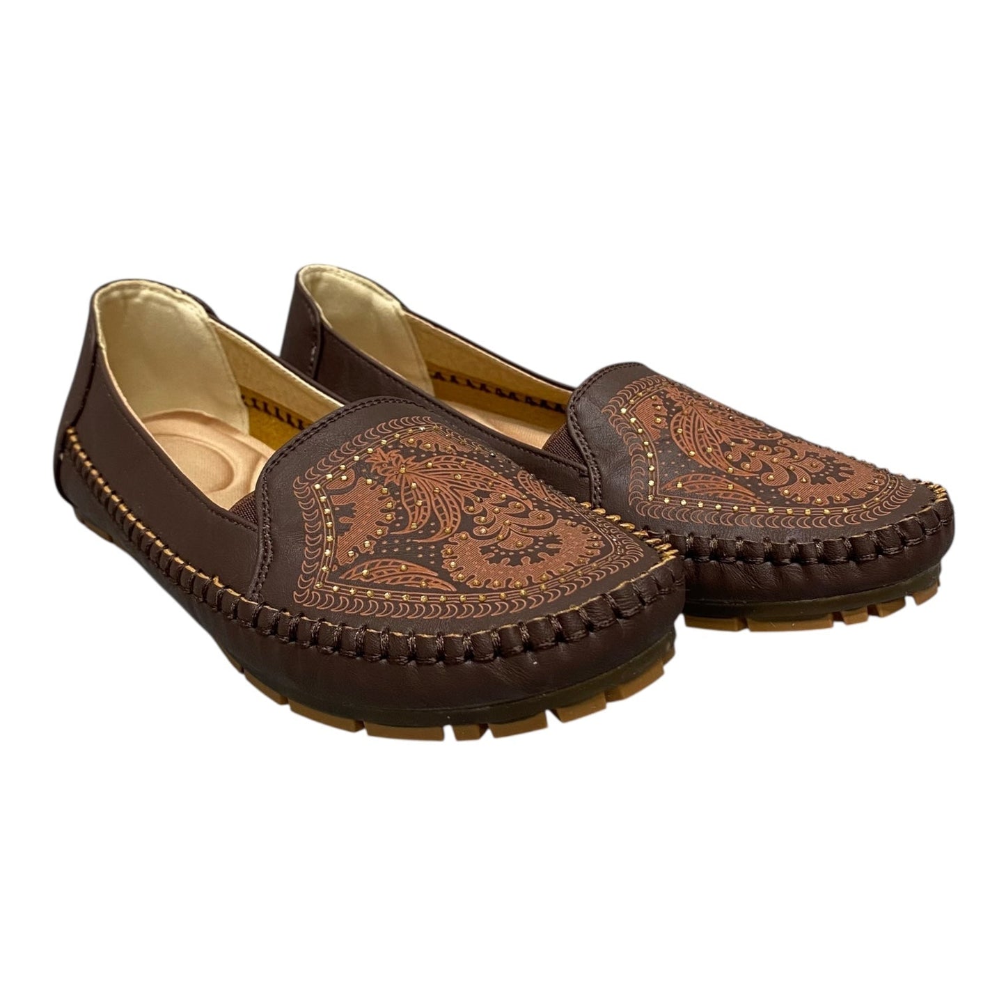 Shoes Flats By Cme In Brown, Size:6.5