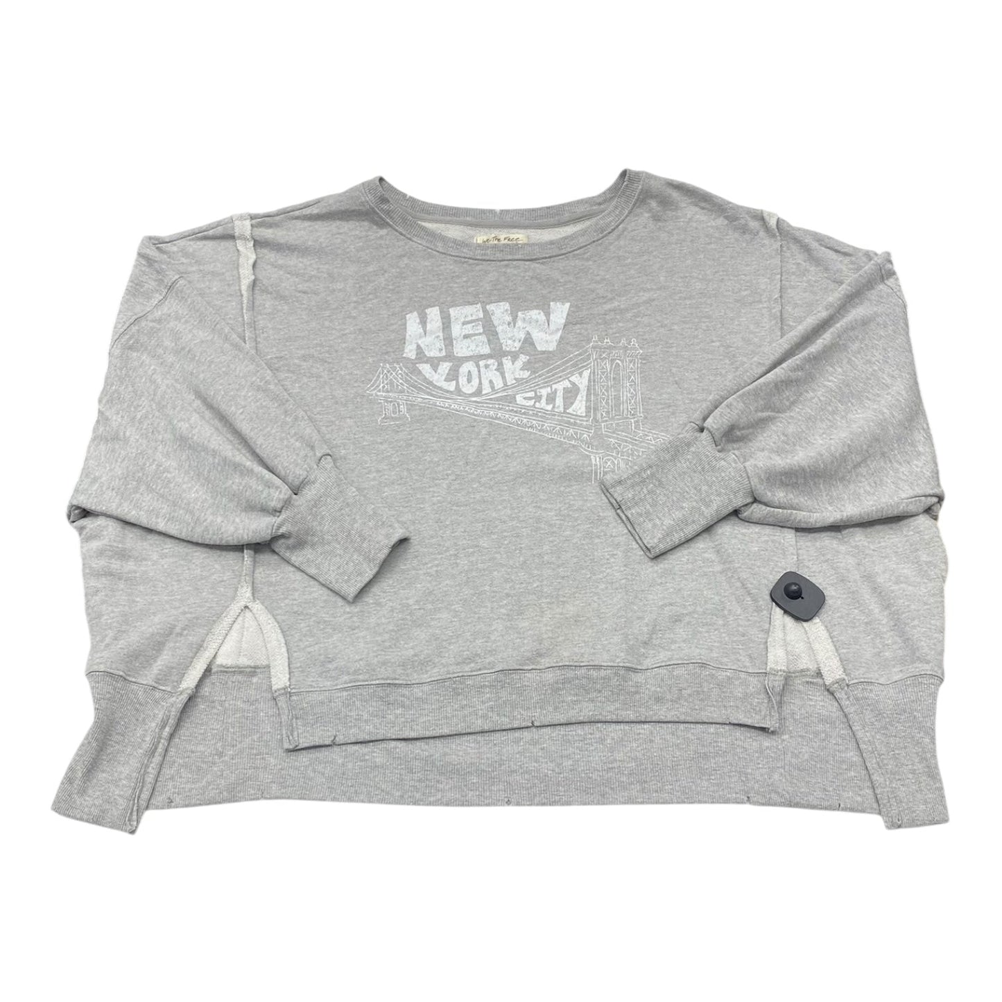 Sweatshirt Crewneck By We The Free In Grey & White, Size:M
