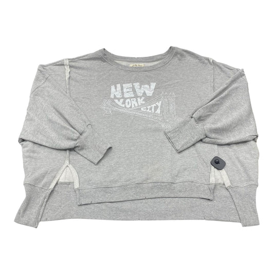 Sweatshirt Crewneck By We The Free In Grey & White, Size:M