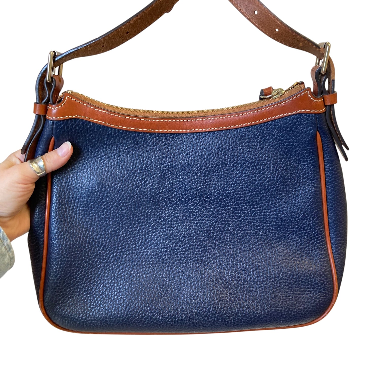 Handbag Designer By Dooney And Bourke In Blue, Size:Medium