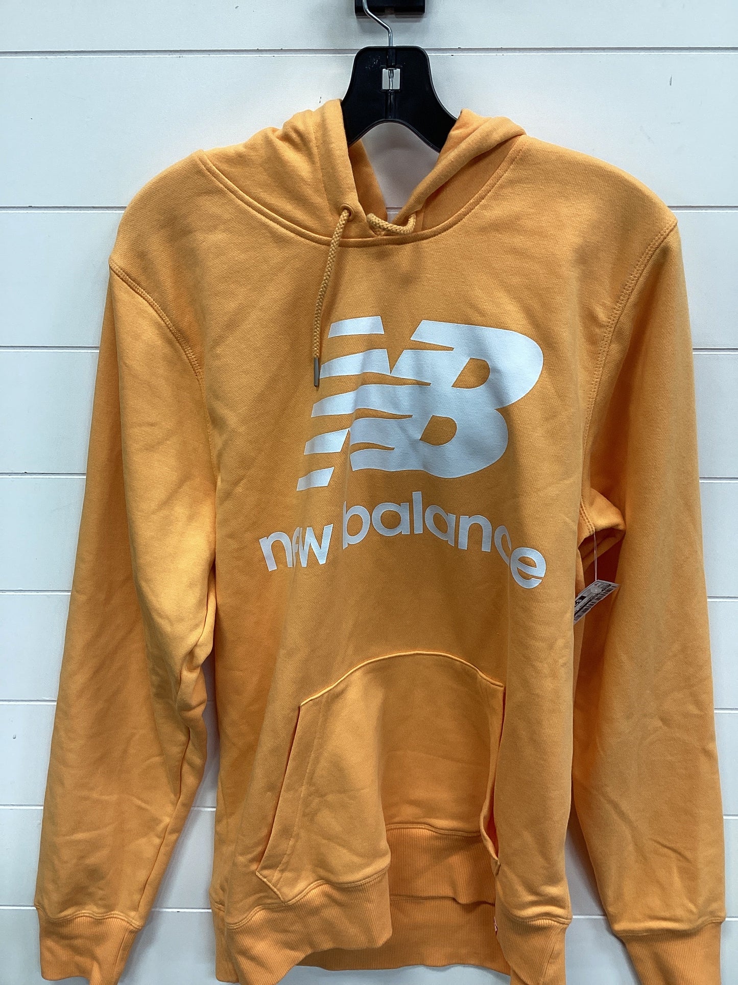 Athletic Sweatshirt Hoodie By New Balance In Orange, Size:L