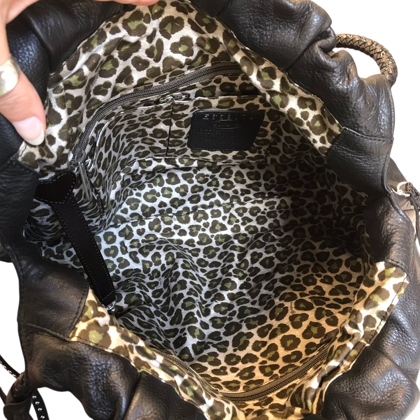 Handbag Leather By Brighton In Black, Size:Large