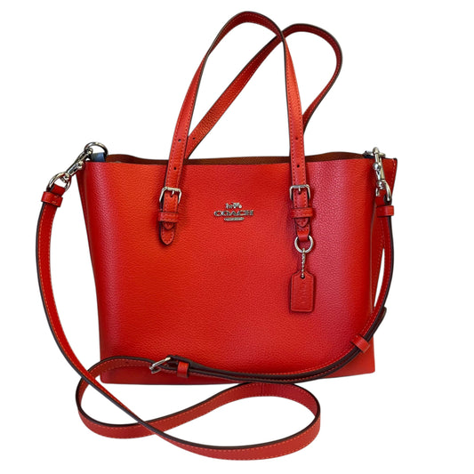 Handbag Designer By Coach In Orange, Size:Small