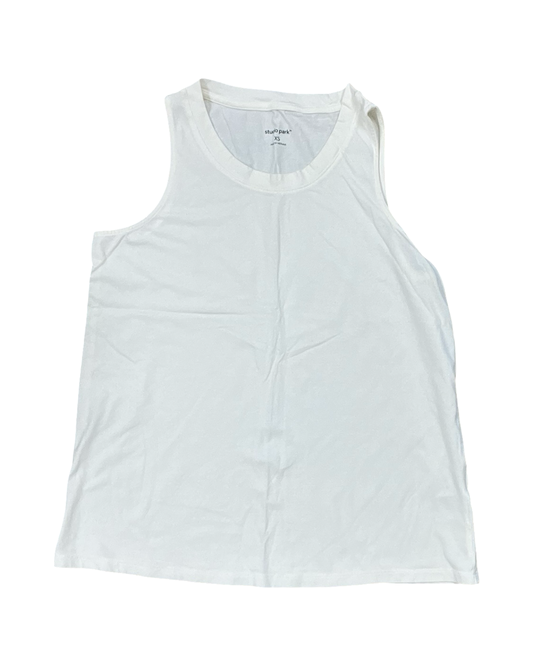 Top Sleeveless Basic By Clothes Mentor In Cream, Size:Xs