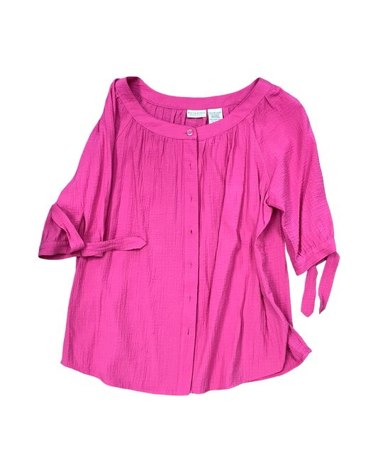 Blouse Ss By White Stag In Pink, Size:2X