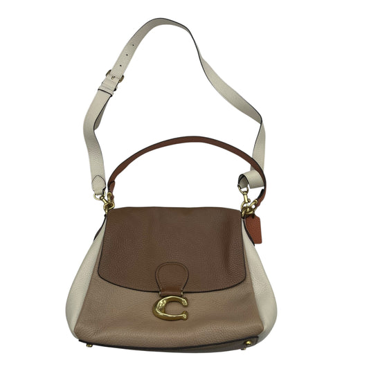 Handbag Designer By Coach In Cream, Size:Large