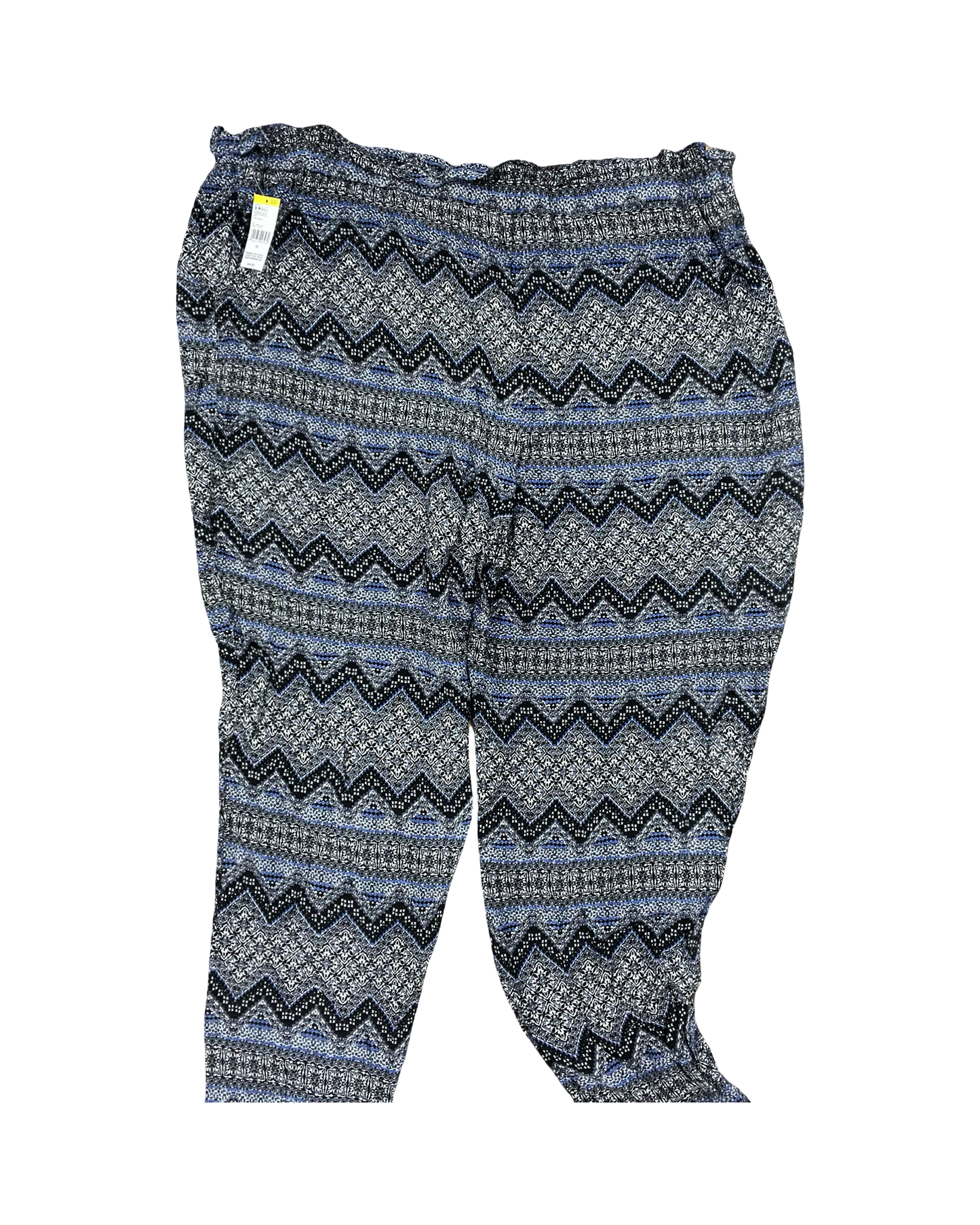 Pants Lounge By Simply Emma In Black & Blue, Size:3X