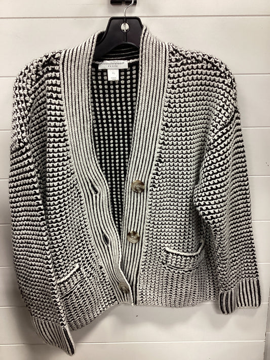 Sweater Cardigan By Christopher And Banks In Black & White, Size:Lp