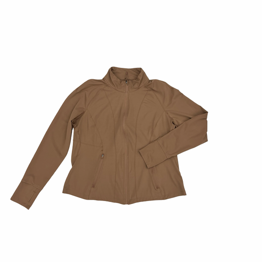 Athletic Jacket By Avia In Tan, Size:Xxl