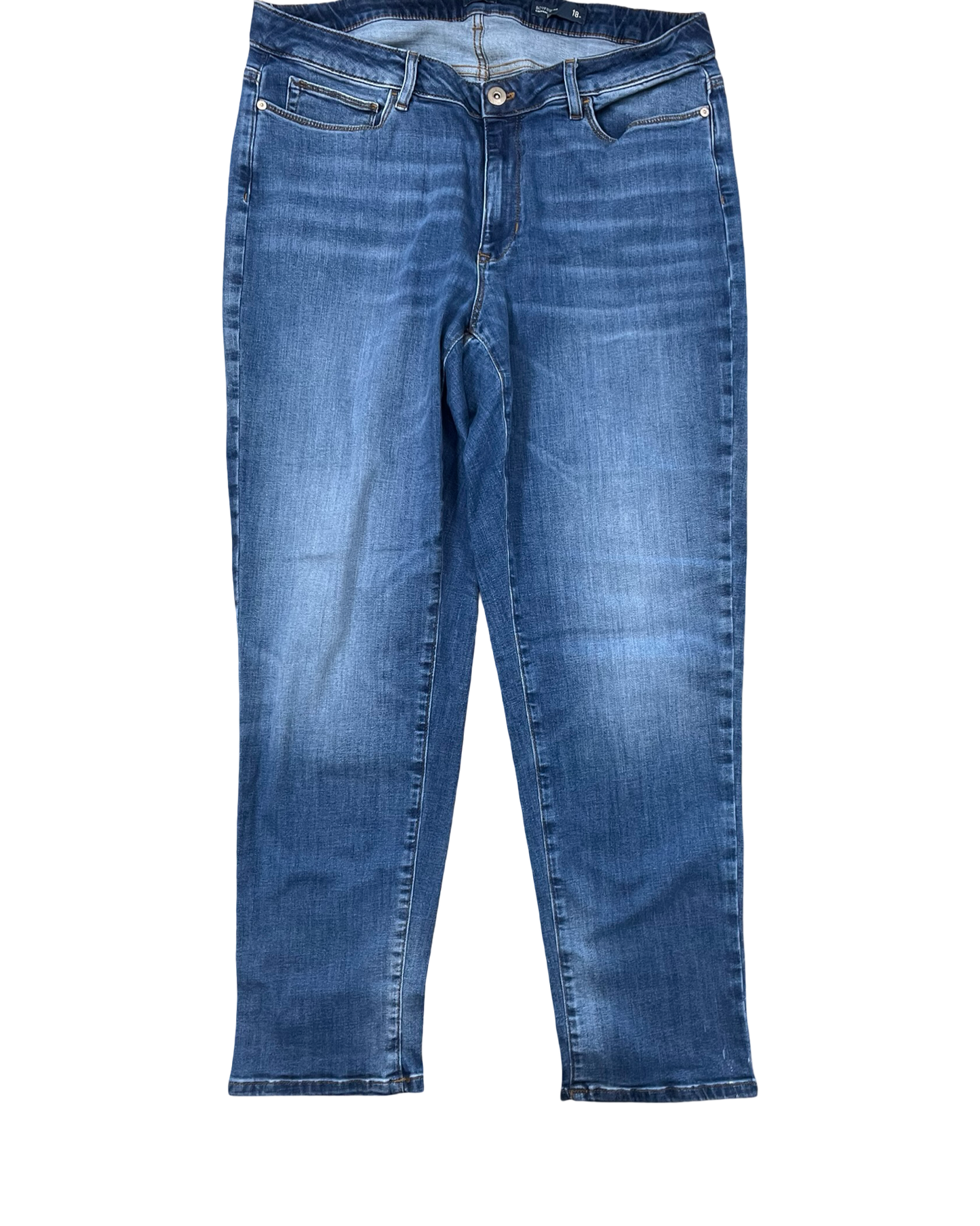 Jeans Boyfriend By J. Jill In Blue Denim, Size:18