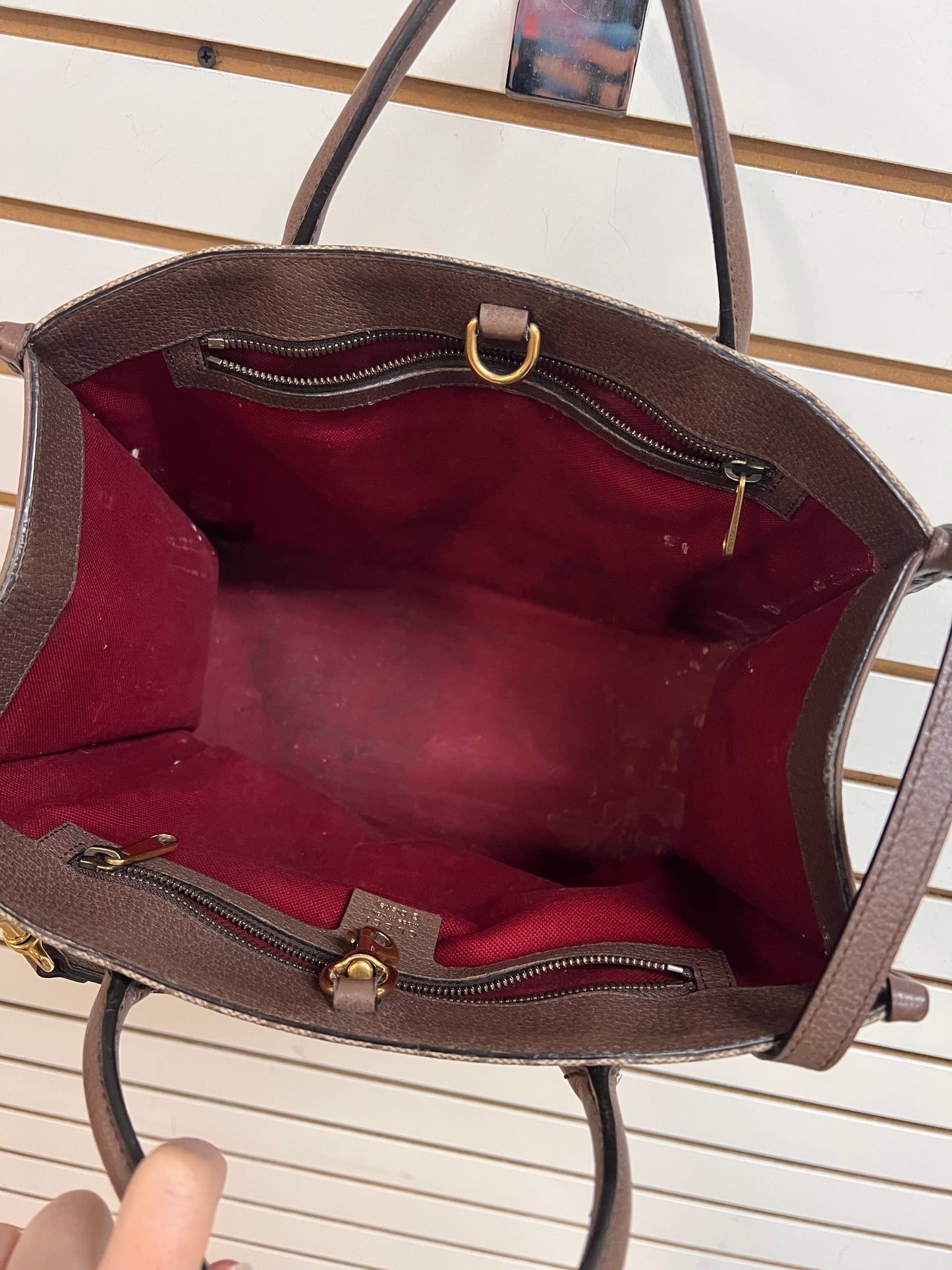 HANDBAG LUXURY DESIGNER by GUCCI In BROWN, Size: MEDIUM