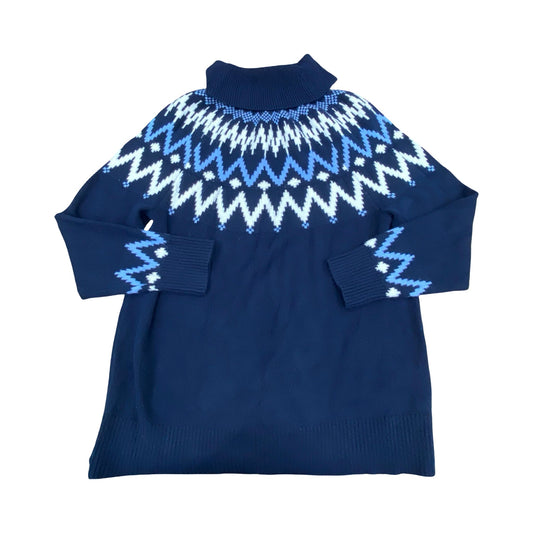 Sweater By Loft In Blue & White, Size:Xl