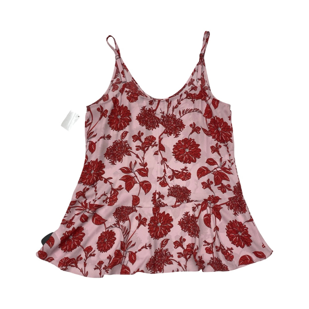 Top Sleeveless By Cabi In Pink & Red, Size:M