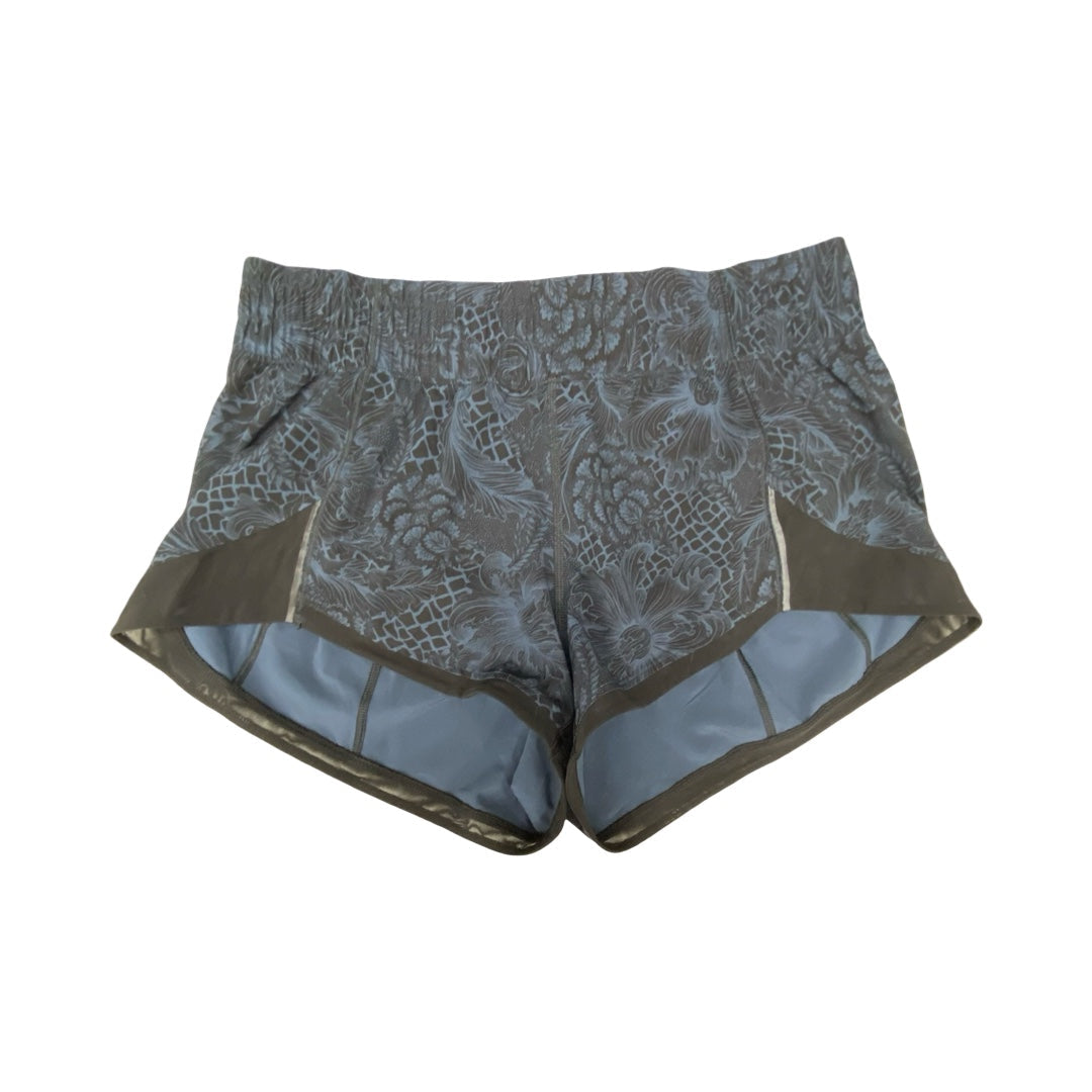 Athletic Shorts By Lululemon In Black & Blue, Size:6