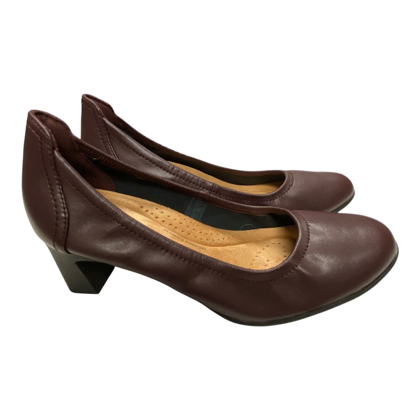 Shoes Heels Block By Clarks In Purple, Size:6.5