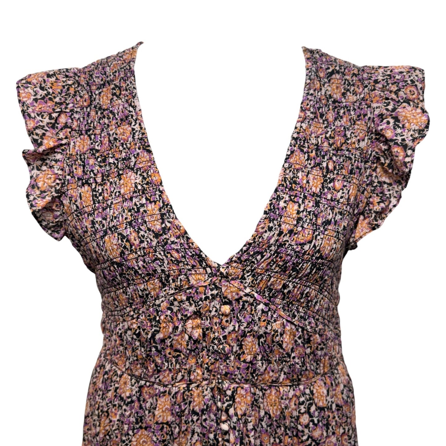 The Peregrine Midi Dress By Anthropologie In Floral Print, Size: XL Petite