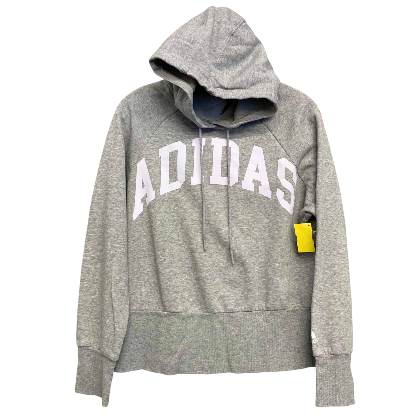 Athletic Sweatshirt Hoodie By Adidas In Grey, Size:M