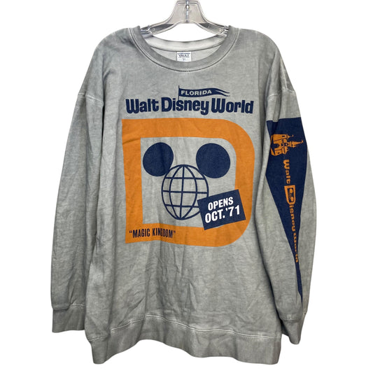 Sweatshirt Crewneck By Disney In Grey, Size:L