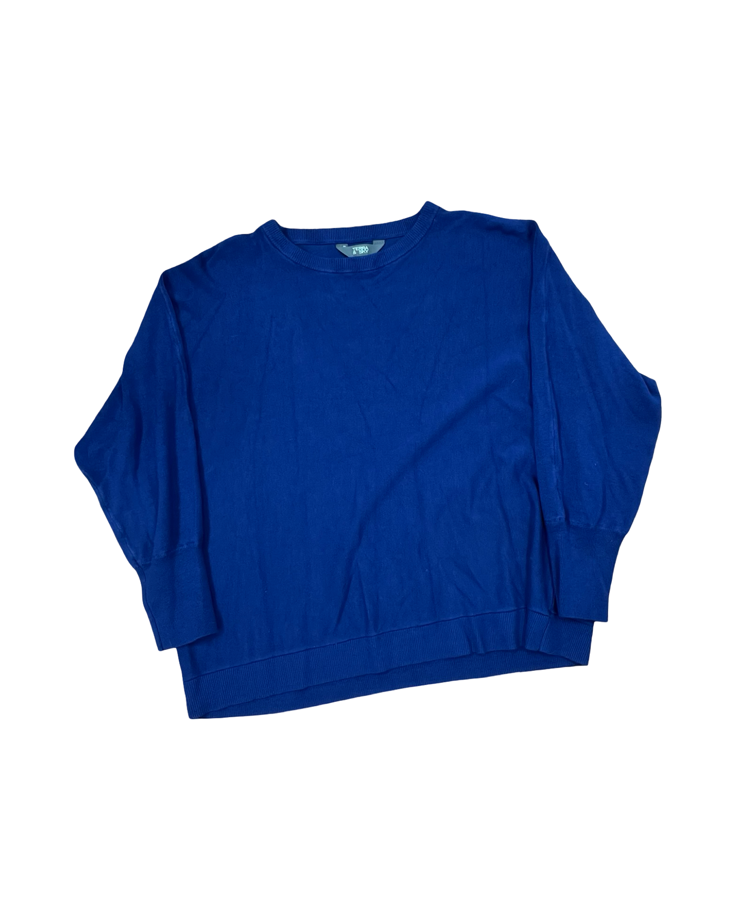 Sweater By Terra & Sky In Blue, Size:Xl