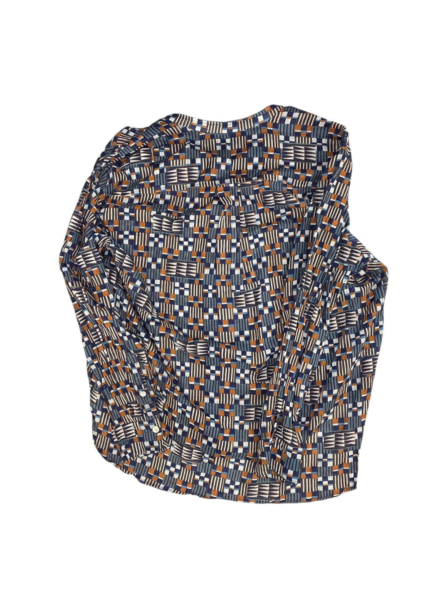 Blouse Designer By Isabel Marant In Blue & Orange, Size:L