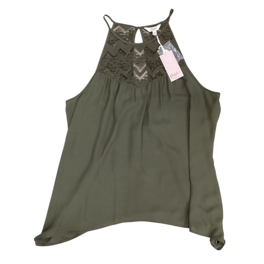 Blouse Sleeveless By Candies In Green, Size:Xl