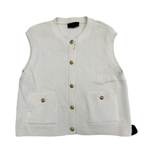Vest Sweater By Zara In Cream, Size:L