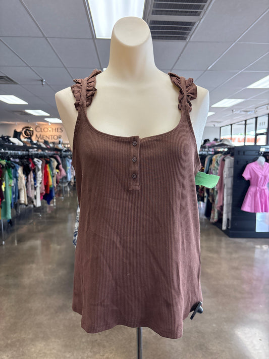 Top Sleeveless By J. Crew In Brown, Size:L