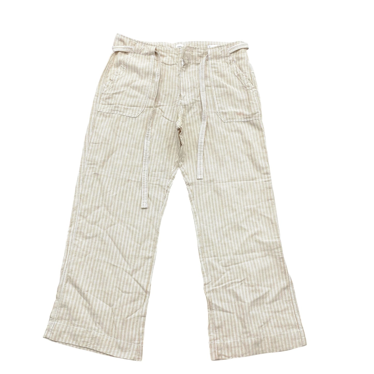Pants Linen By Gap In Striped Pattern, Size:18