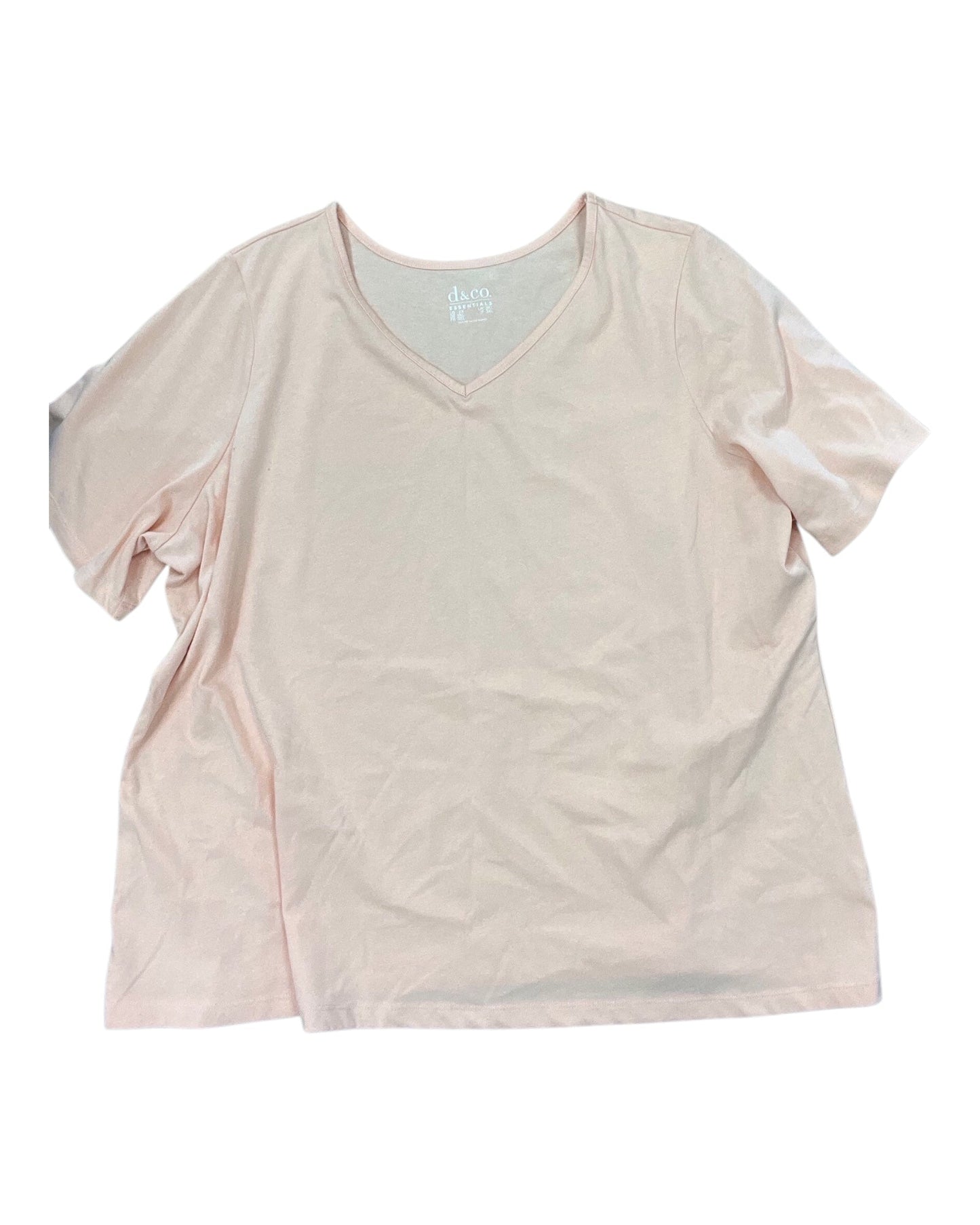 Top Ss By D&Co. In Peach, Size:2X