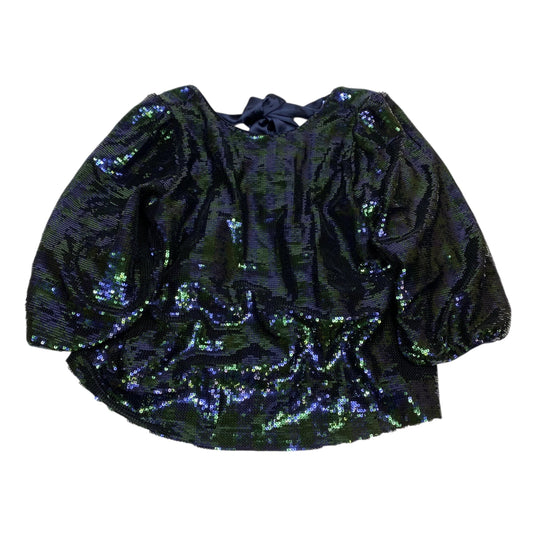 Blouse 3/4 Sleeve By Crown And Ivy In Blue & Green, Size:Xl