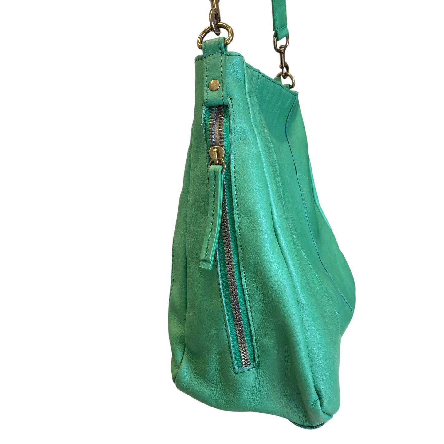 Handbag Leather By American Leather Co. In Green, Size:Large