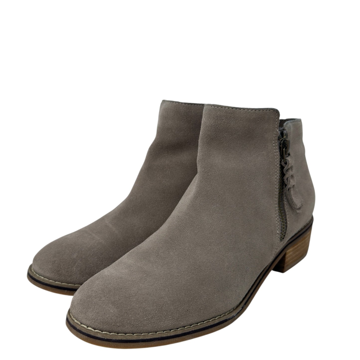 Liam Waterproof Suede Double Zip Booties By Blondo In Taupe, Size: 8.5