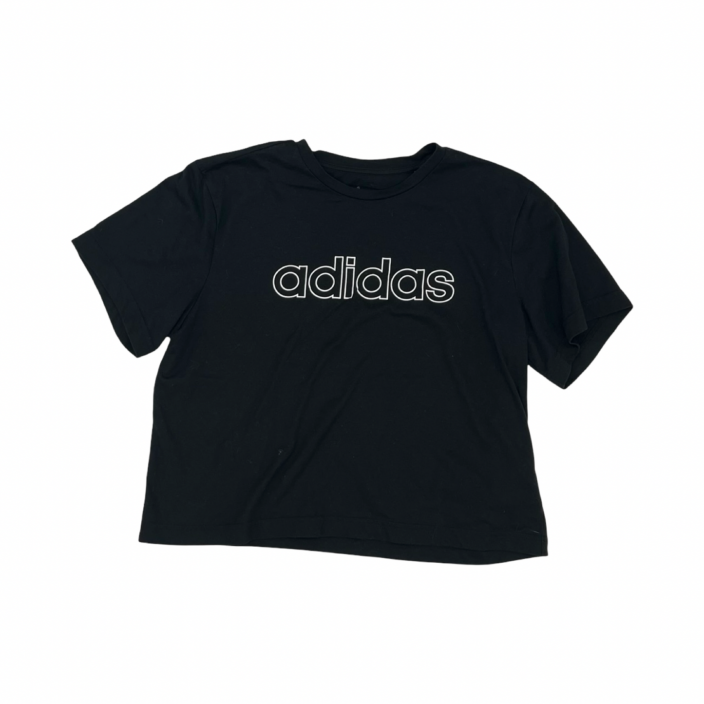 Athletic Top Ss By Adidas In Black, Size:M