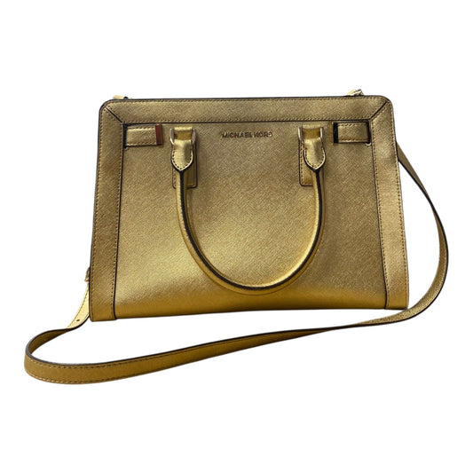 Handbag Designer By Michael Kors In Gold, Size:Medium