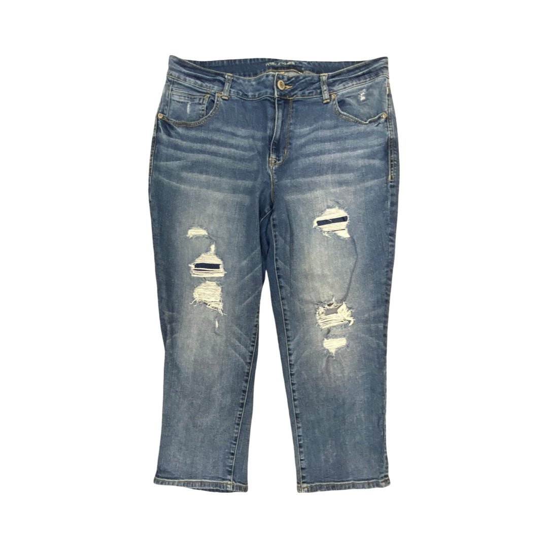 Jeans Straight By Maurices In Blue Denim, Size:16