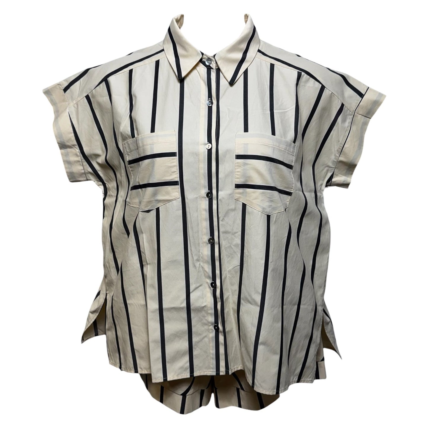 Shorts Set By Entro In Striped Pattern, Size: M