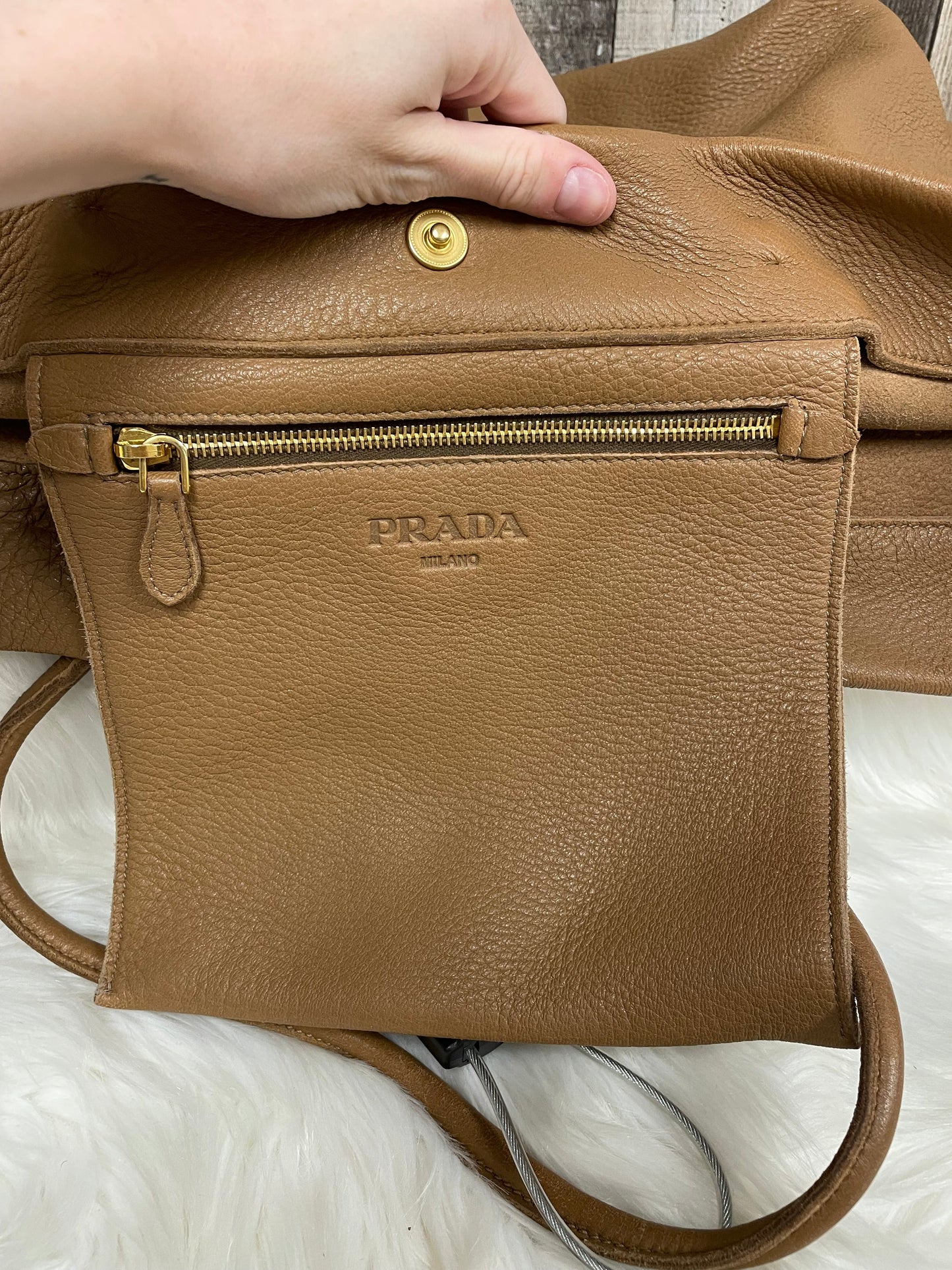 Handbag Luxury Designer By Prada, Size: Large