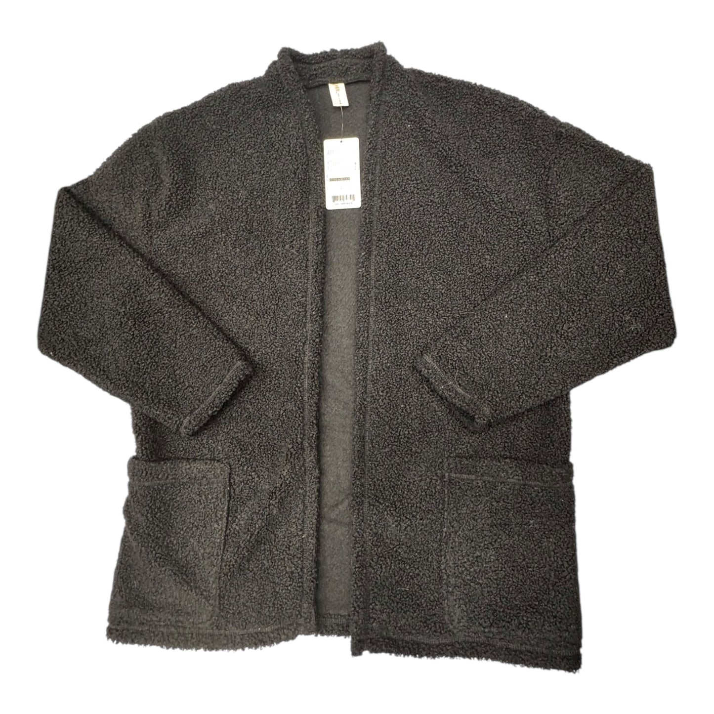 Jacket Faux Fur & Sherpa By Hue In Black, Size:S