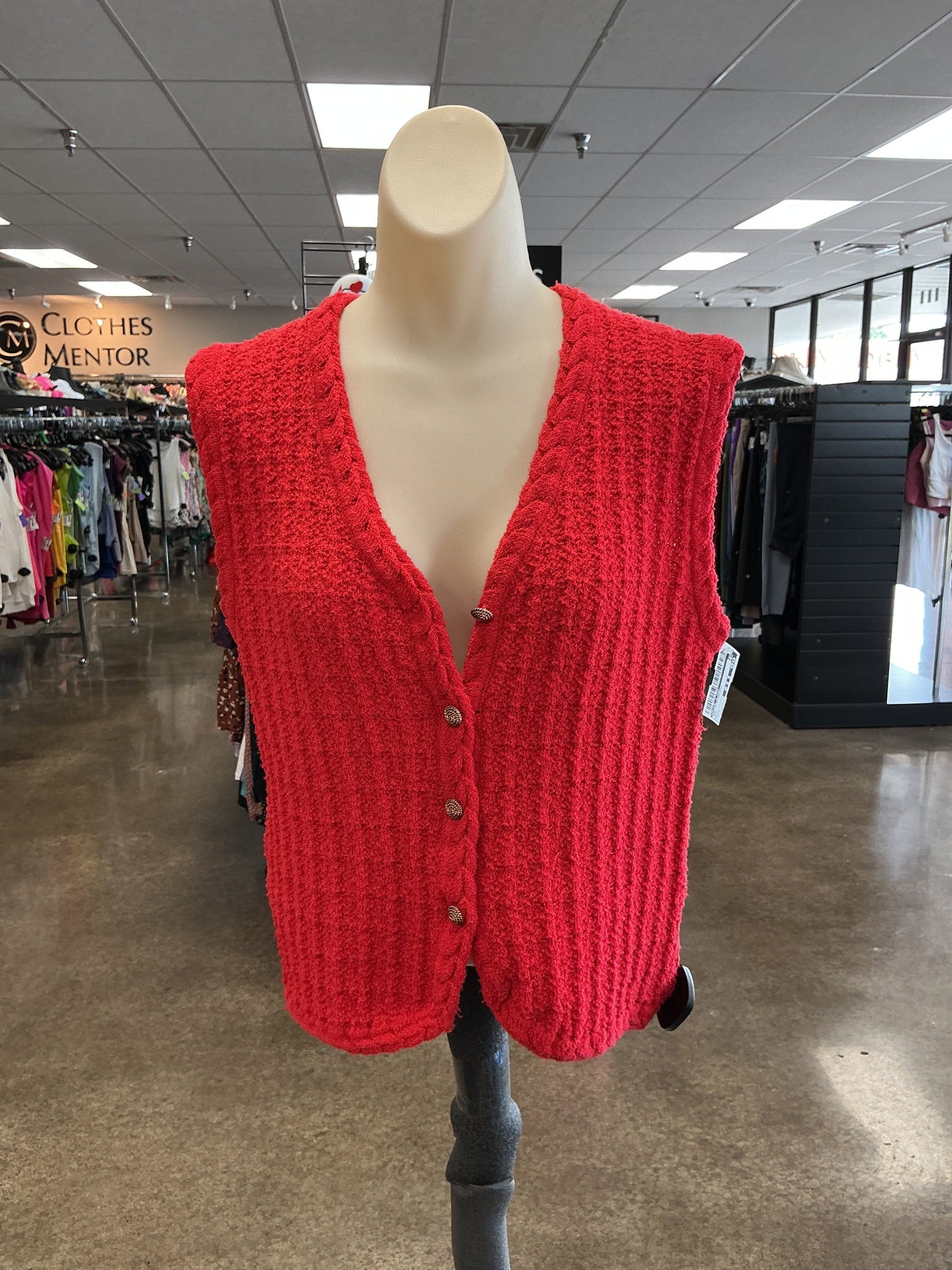 Top Sleeveless By Petal & Pup In Red, Size:L