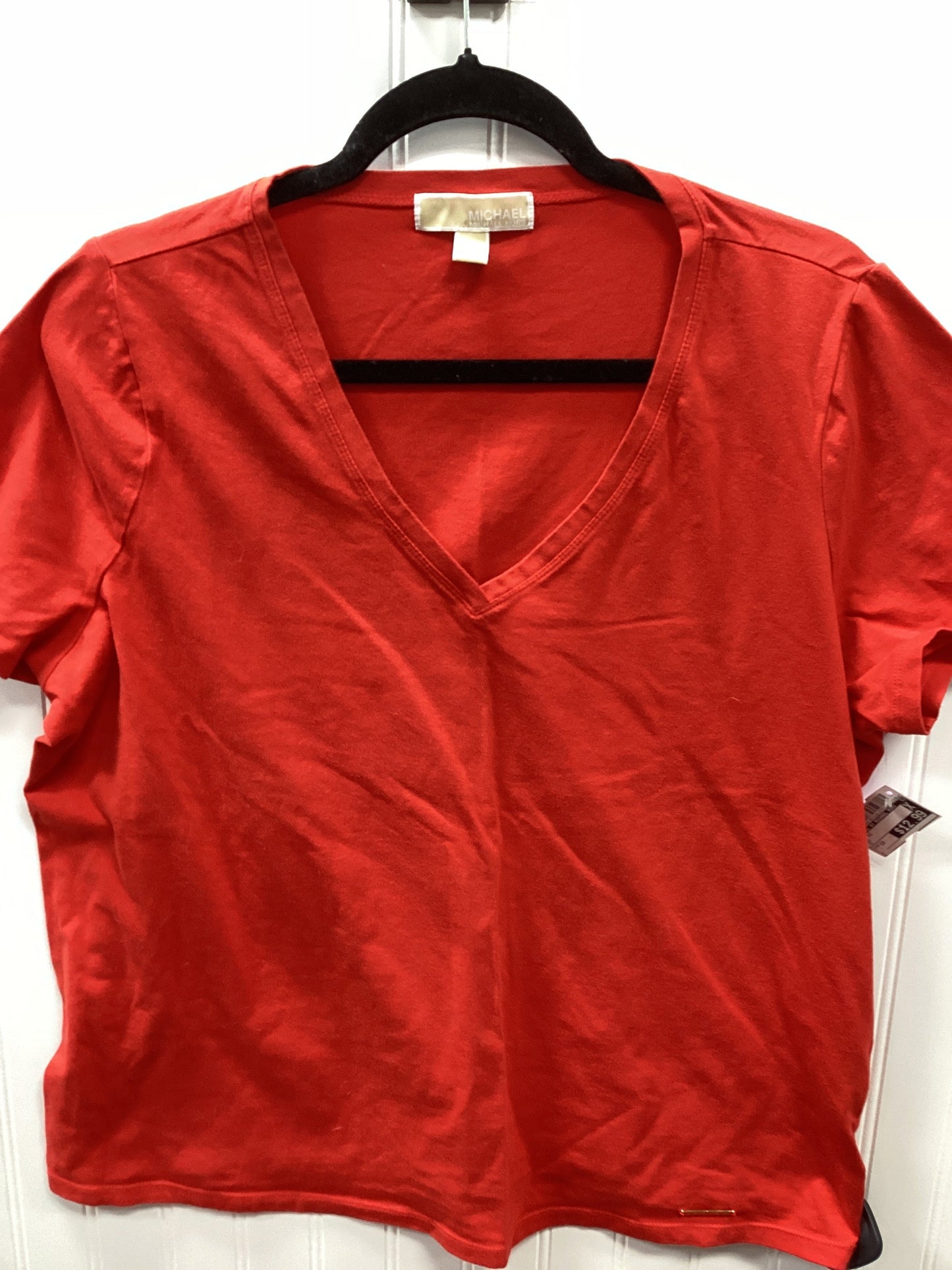 Top Ss By Michael By Michael Kors In Red, Size:1X
