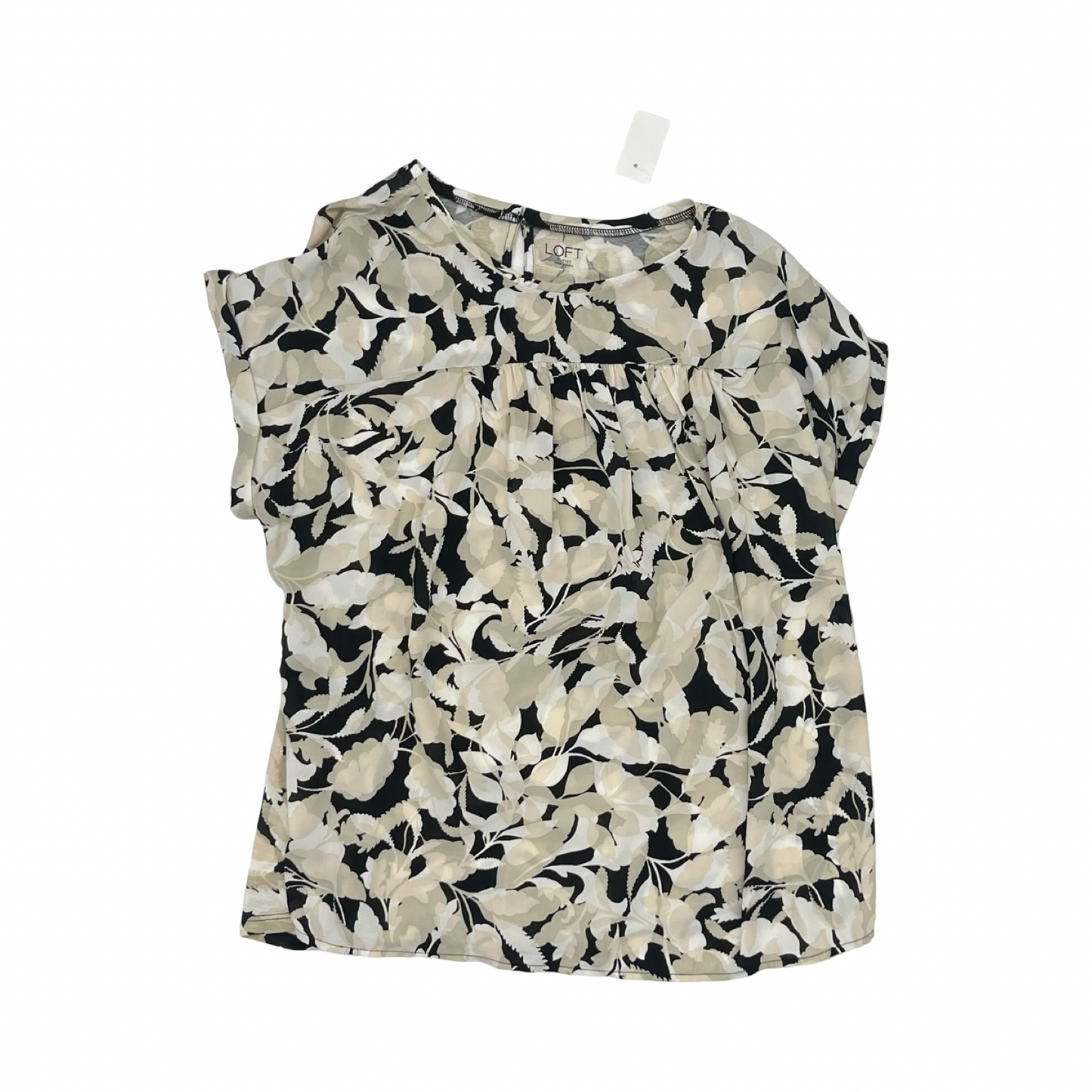 Blouse Ss By Loft In Floral Print, Size:L