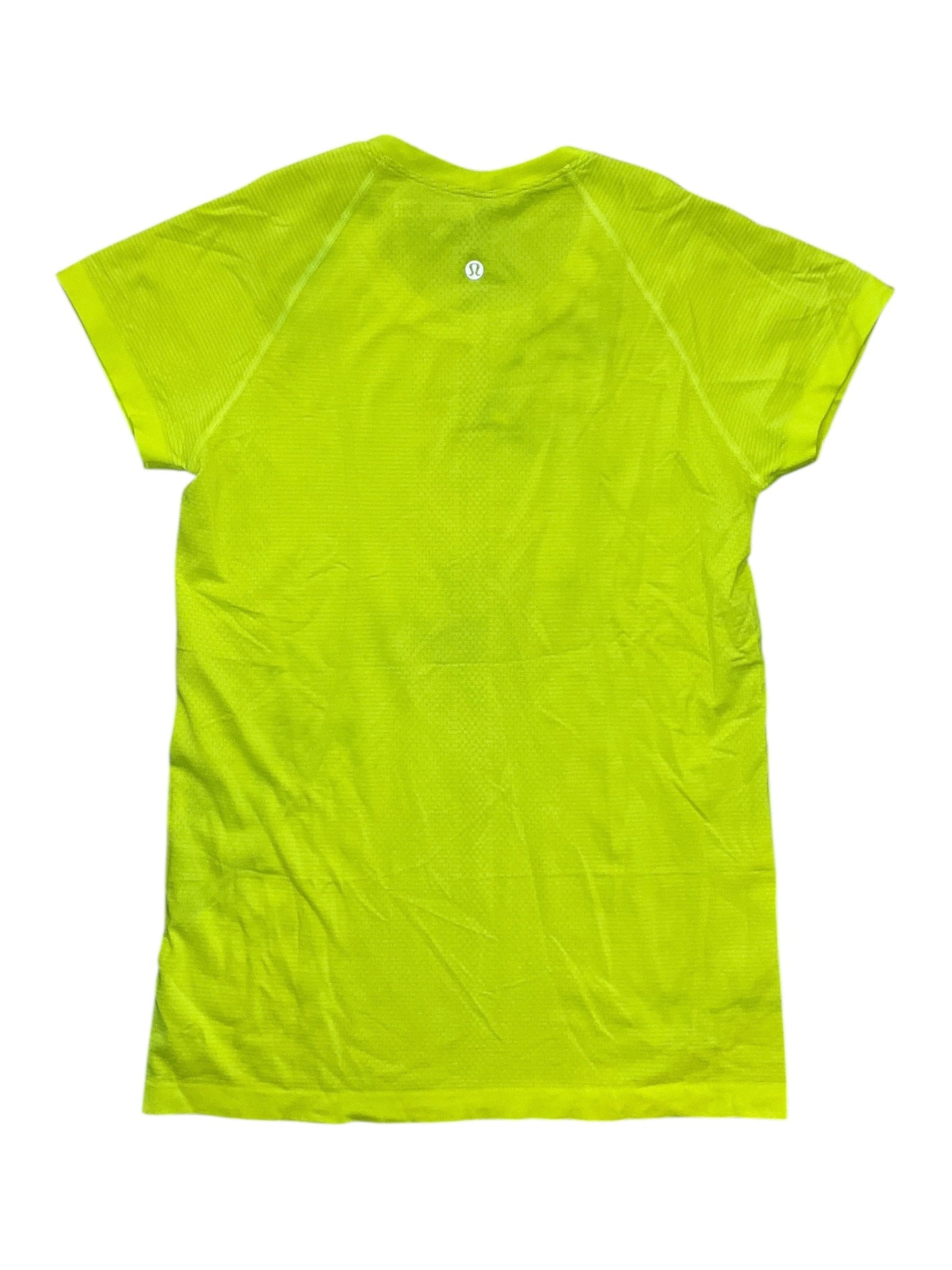 Athletic Top Ss By Lululemon In Yellow, Size:M